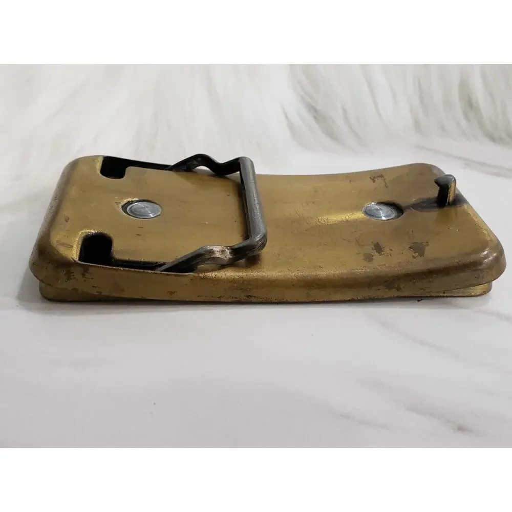 10-4 Truckers Brass Belt Buckle Vintage Semi‎ Truck CB Radio